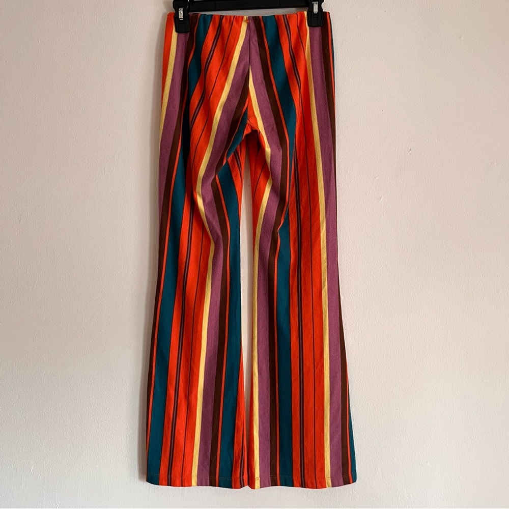 Urban Outfitters UO Bali Striped Low Rise Flare Pants Size XS Rainbow - Picture 4 of 11
